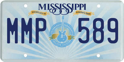 MS license plate MMP589