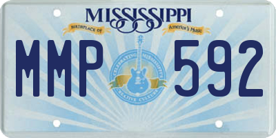 MS license plate MMP592