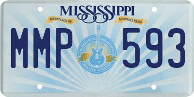 MS license plate MMP593