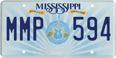 MS license plate MMP594