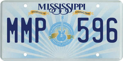MS license plate MMP596