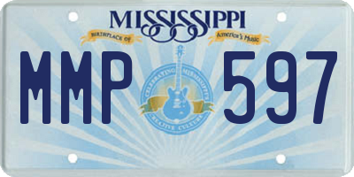 MS license plate MMP597