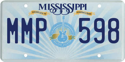 MS license plate MMP598