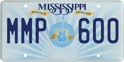 MS license plate MMP600