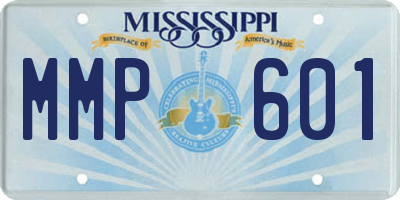 MS license plate MMP601