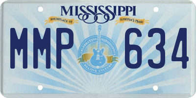 MS license plate MMP634
