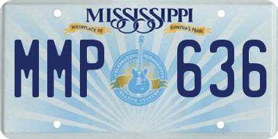 MS license plate MMP636