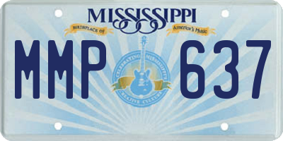MS license plate MMP637