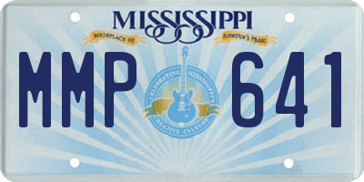MS license plate MMP641
