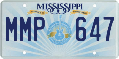 MS license plate MMP647