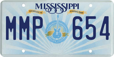 MS license plate MMP654