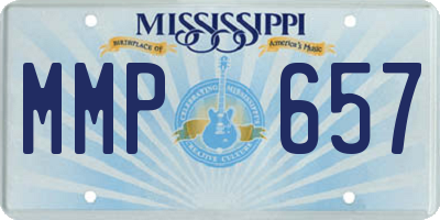 MS license plate MMP657