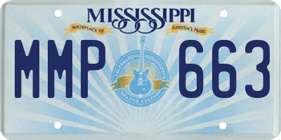 MS license plate MMP663