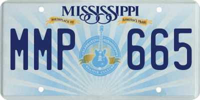 MS license plate MMP665
