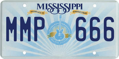 MS license plate MMP666