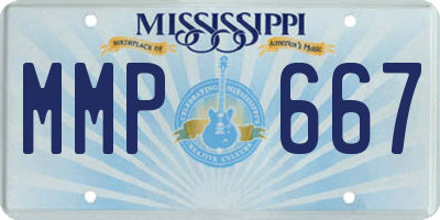 MS license plate MMP667