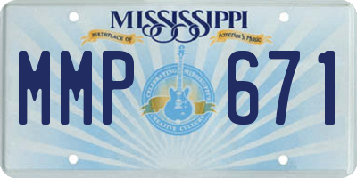 MS license plate MMP671