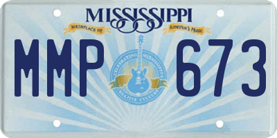 MS license plate MMP673