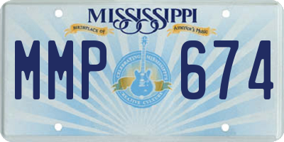 MS license plate MMP674