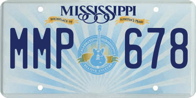 MS license plate MMP678