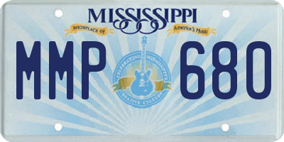 MS license plate MMP680
