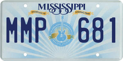 MS license plate MMP681