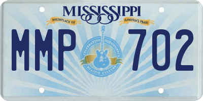 MS license plate MMP702