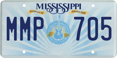 MS license plate MMP705