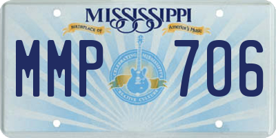 MS license plate MMP706