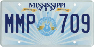 MS license plate MMP709