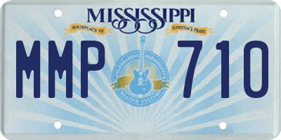 MS license plate MMP710