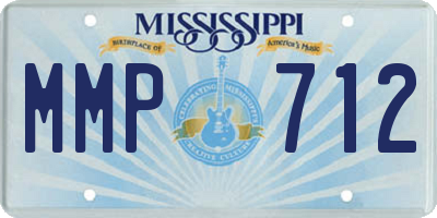 MS license plate MMP712