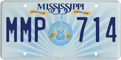 MS license plate MMP714