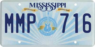 MS license plate MMP716