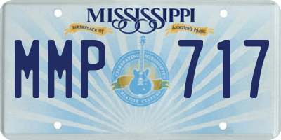 MS license plate MMP717
