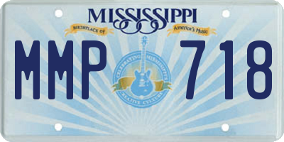 MS license plate MMP718