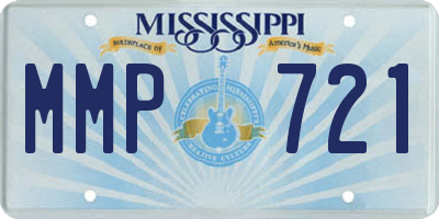 MS license plate MMP721