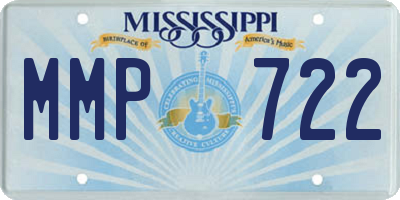 MS license plate MMP722