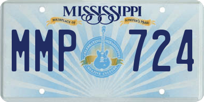 MS license plate MMP724