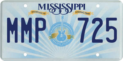 MS license plate MMP725