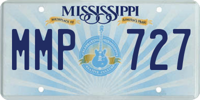 MS license plate MMP727