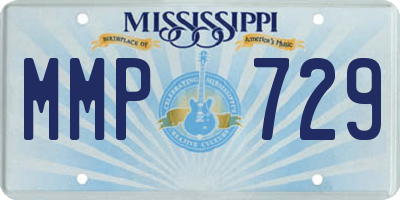 MS license plate MMP729