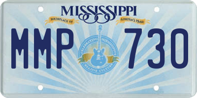 MS license plate MMP730