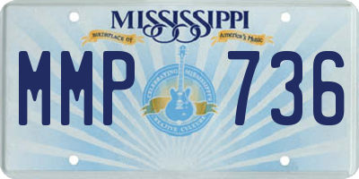 MS license plate MMP736