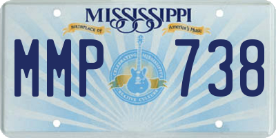 MS license plate MMP738