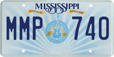 MS license plate MMP740