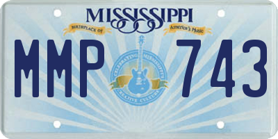 MS license plate MMP743