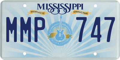 MS license plate MMP747