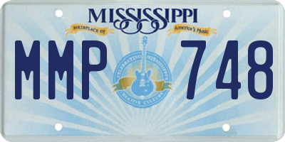 MS license plate MMP748