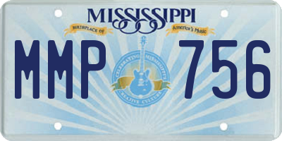 MS license plate MMP756